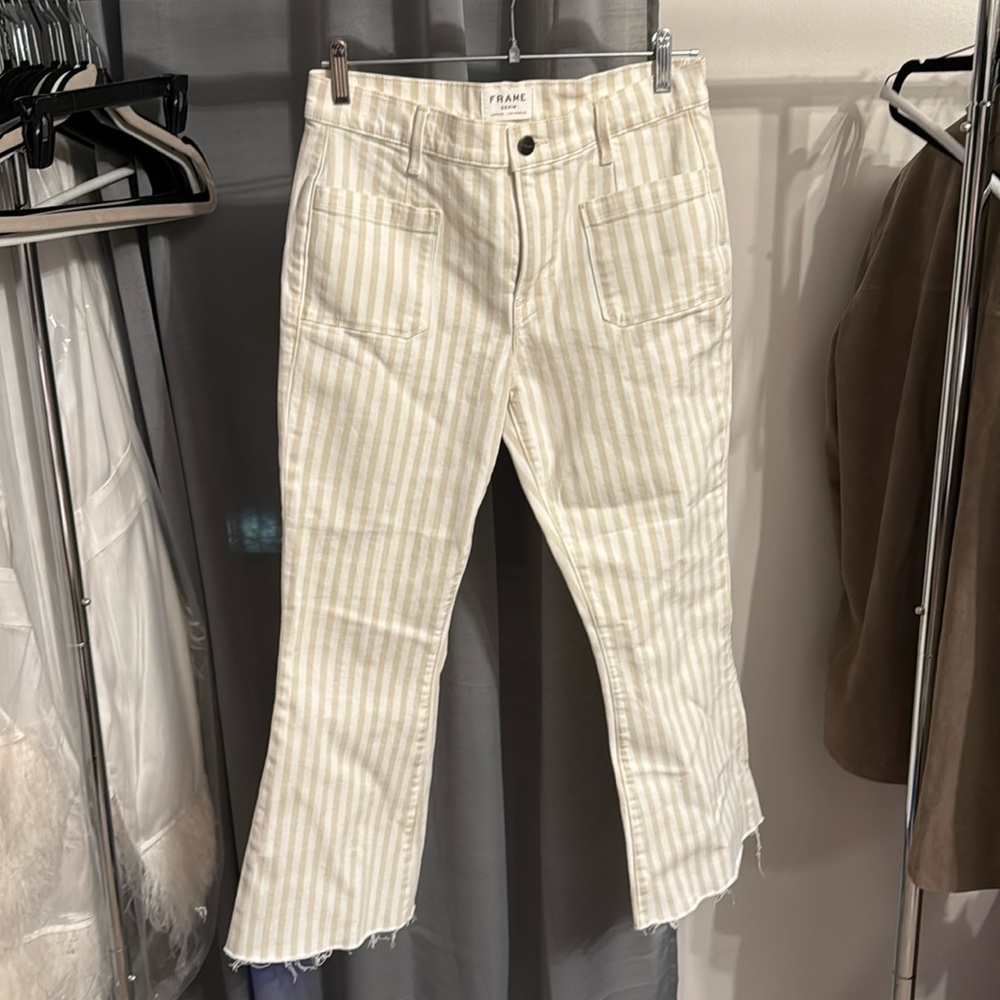 Frame striped jeans